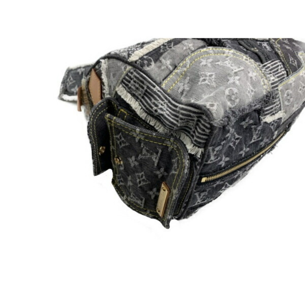 Louis Vuitton Patchwork Denim Speedy Handbag Black - image 8